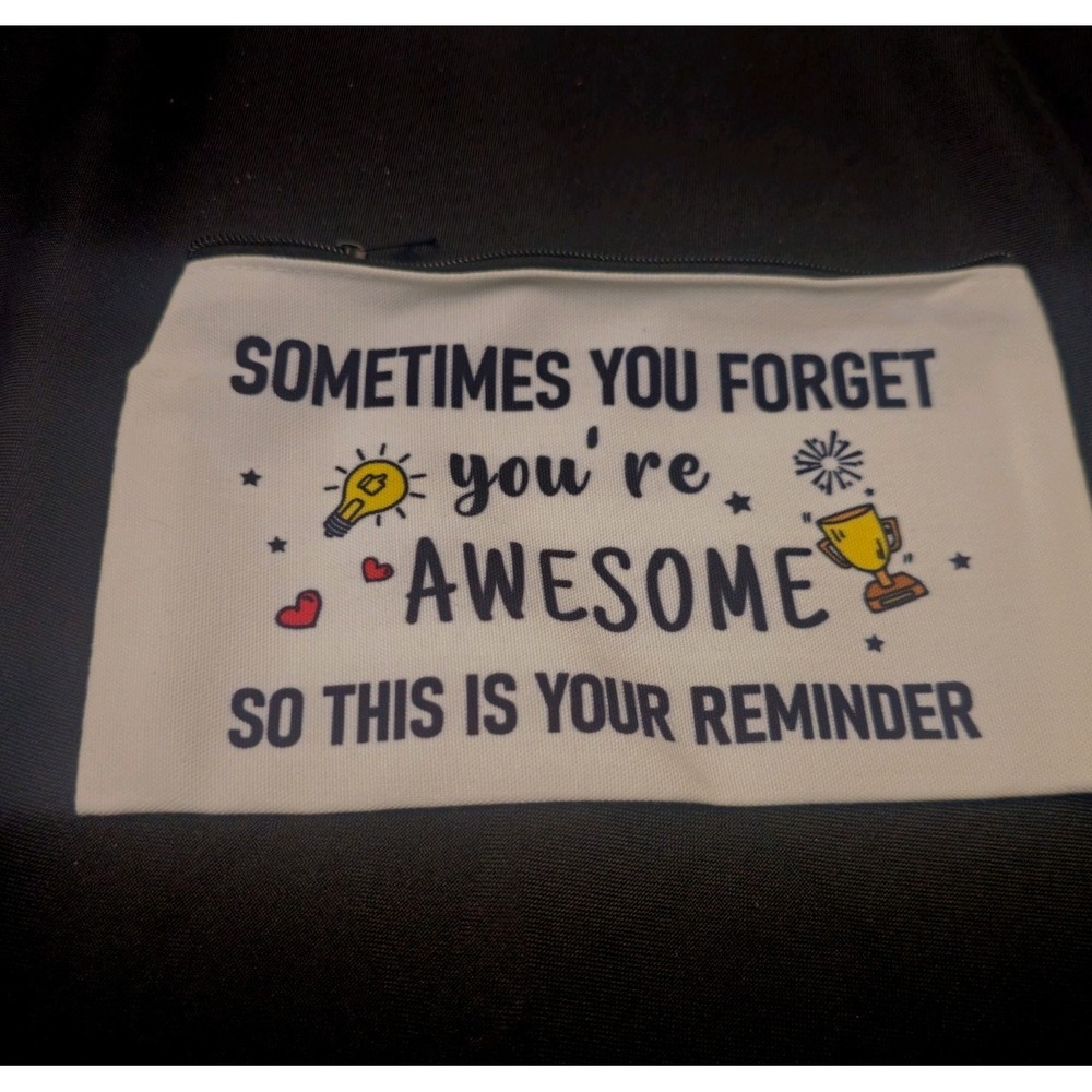 Inspirational Quote‎ Canvas Zipper Pouch  Makeup bag Pencil Pouch